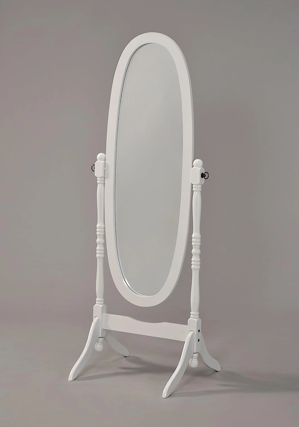 Espejo de pie de madera blanco: elegancia atemporal para tu espacio. ¡Refleja tu estilo!